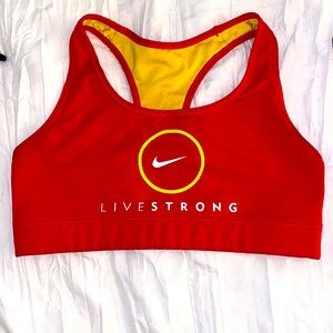 Nike Red Livestrong Sports bra